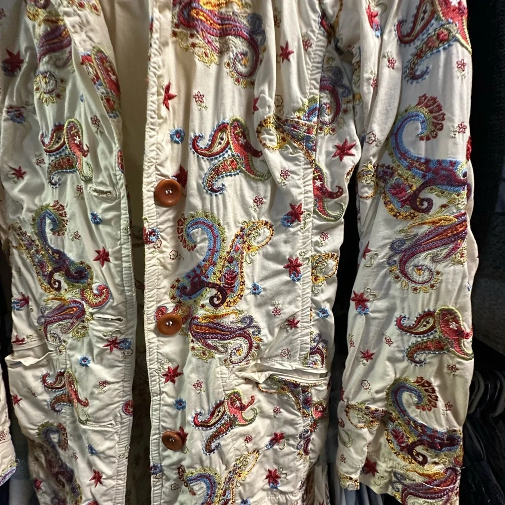 Johnny Was Women's Floral Embroidered Trench Coat - Picture 3 of 5